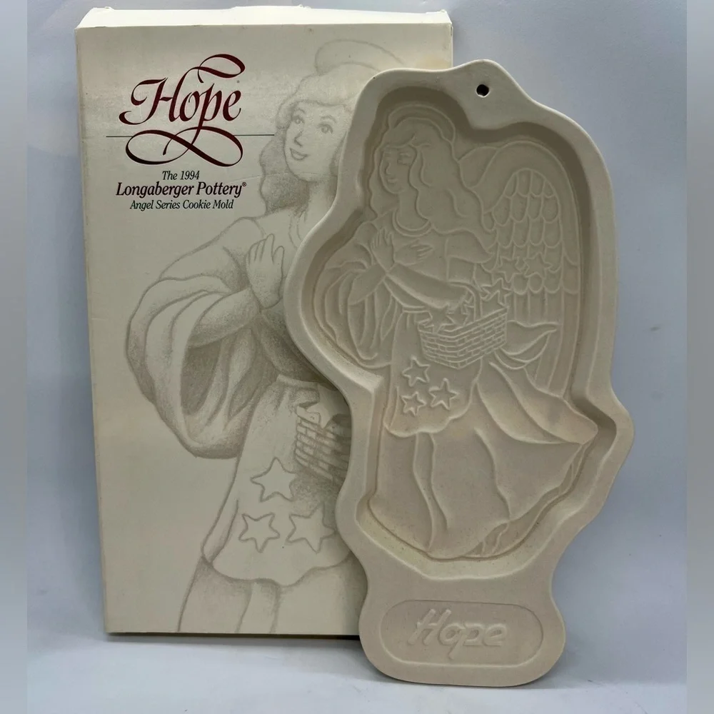 Vintage 1994 Large Longaberger Angel “Hope” Limited Edition Cookie Mold
